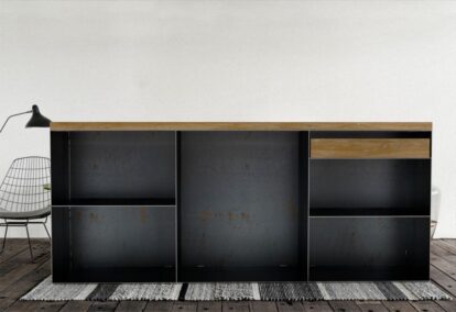 kommode-sideboard-schwarz-grau-eiche-mit-schublade-holz-massivholz-metall-modern-design-stahl-classic-001