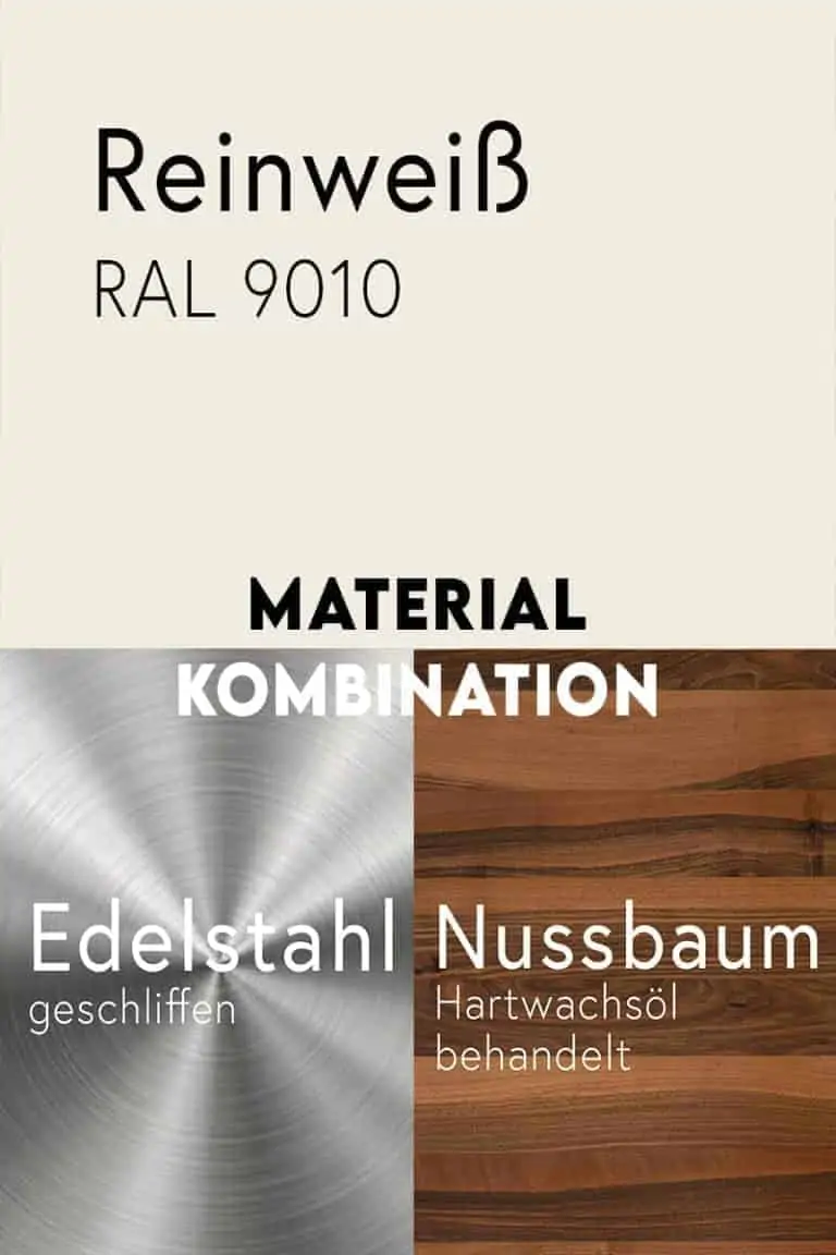 material-kombination-holz-massivholz-nussbaum-walnuss-metall-stahl-mit-pulverbeschichtung-reinweiss-ral-9010-edelstahl-geschliffen