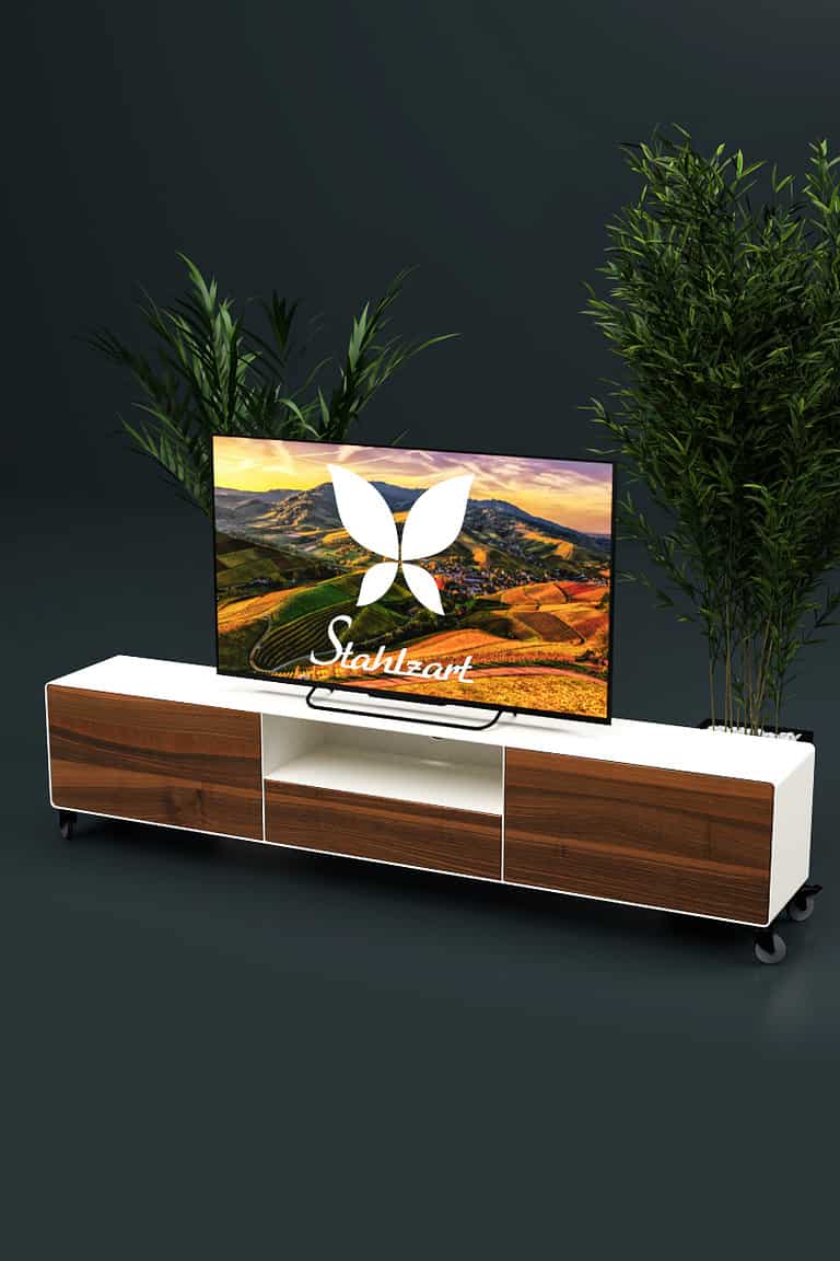 tv-lowboard-weiss-holz-nussbaum-industrial-200-cm-massivholz-wohnzimmer-modern-design-mit-push-to-open-schubladen-klappe-rollen-dot-2-stahlzart