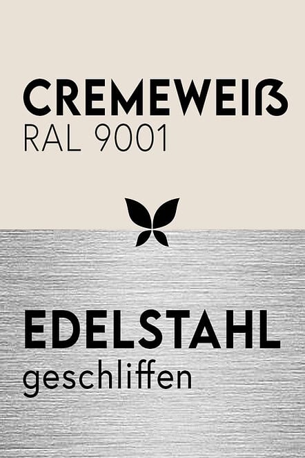 cremeweiss-ral-9001-weiss-pulverbeschichtung-feste-oberflaechenbeschichtung-edelstahl-geschliffen-stahlzart-material-kombination
